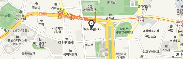 지도(아래 교통편 참고)
